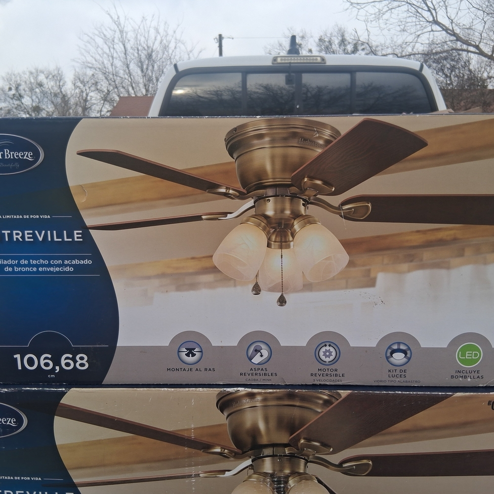 Brushed Nickel Ceiling Fan with Lights
